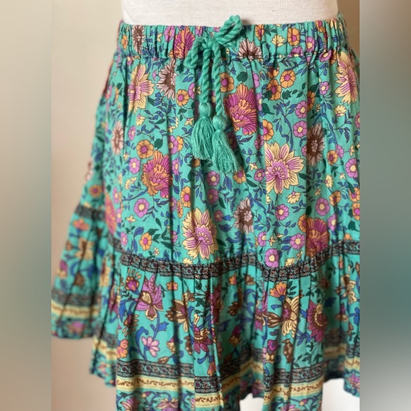 Spell | Little Gypsies Turquoise Folk Town Skirt | 5Y - Picture 3 of 15